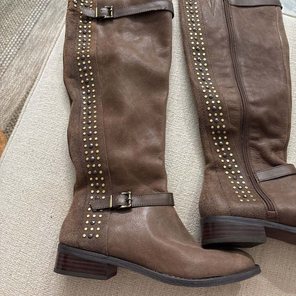 Jessica Simpson Ellister Studded Buckle Knee High Boots - Picture 2 of 8